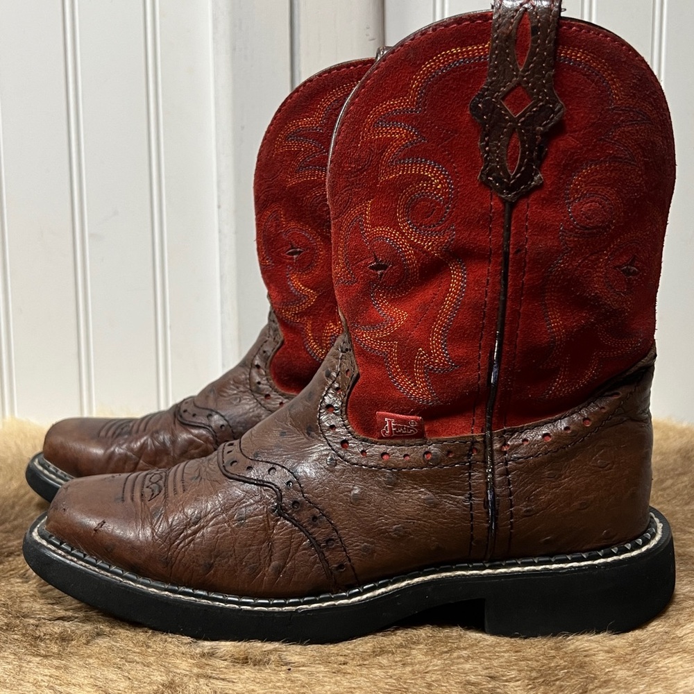 Justin Gypsy Square Toe Western Cowboy Boots 5.5